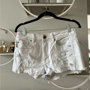 American Eagle White Jean Short